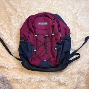 Columbia Maroon/Navy Compact Daypack backpack